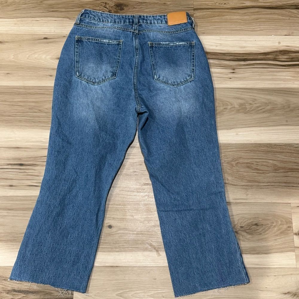 Avec Les Filles Raw Hem Cropped Distressed Jeans Women’s 29 - Picture 4 of 5